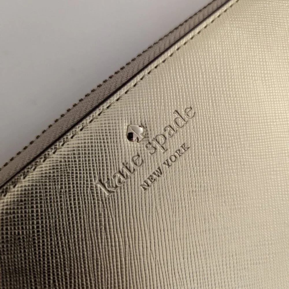 New? Mint Condition!! Kate Spade New York Gold Wallet Wristlet - Picture 6 of 13